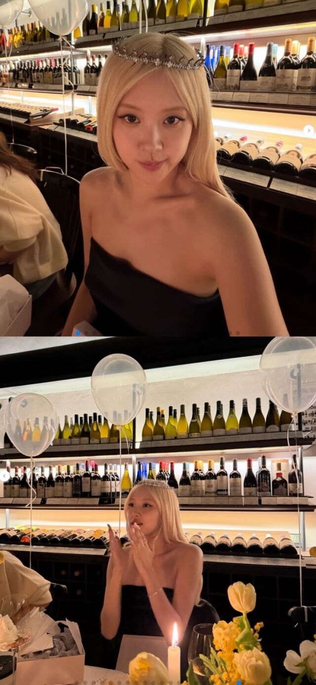 그룹 블랙핑크(BLACKPINK)의 멤버 로제가 29번째 생일을 맞아 고혹적인 미모와 함께 근황을 전했다./로제 소셜미디어