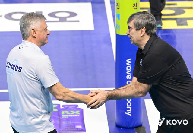 헤난 달 조토 감독과 필립 블랑 감독./KOVO