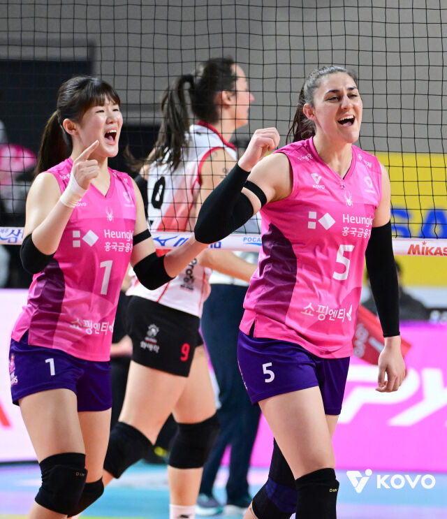 김다은과 피치./KOVO