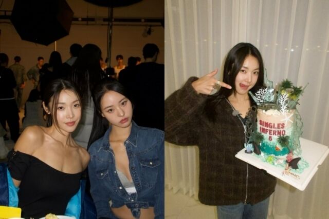 '솔로지옥5' 출연자 최미나수와 박희선의 투샷 / 최미나수 소셜미디어