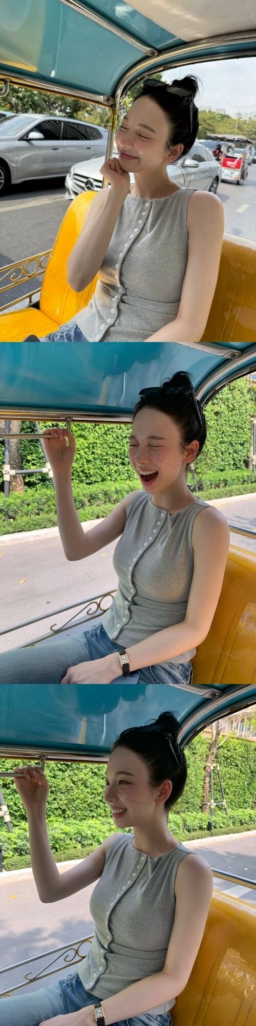 그룹 에스파 멤버 카리나가 아름다운 미소와 함께한 근황을 전했다. / 카리나 소셜미디어