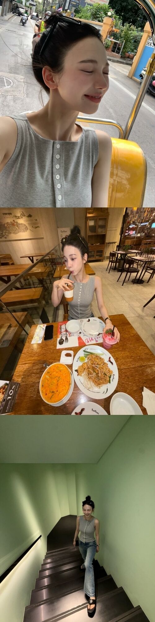 그룹 에스파 멤버 카리나가 아름다운 미소와 함께한 근황을 전했다. / 카리나 소셜미디어