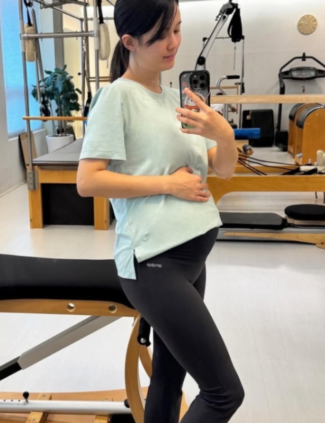 임신 22주 차에 접어든 배우 남보라./남보라 소셜미디어