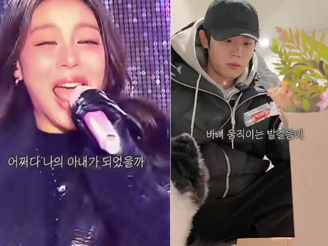 최시훈이 에일리의 데뷔 14주년을 기념해 꽃과 케이크를 준비했다. / 유튜브 '일리네 결혼 일기'