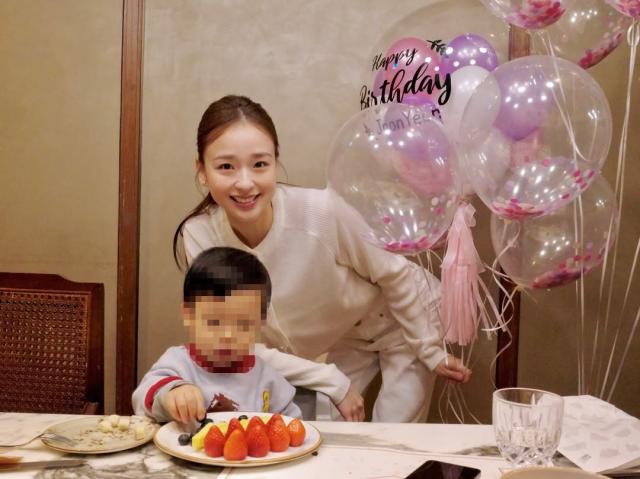 손연재가 아들의 두 번째 생일을 맞아 소중한 가족의 일상을 공개했다. / 손연재 SNS
