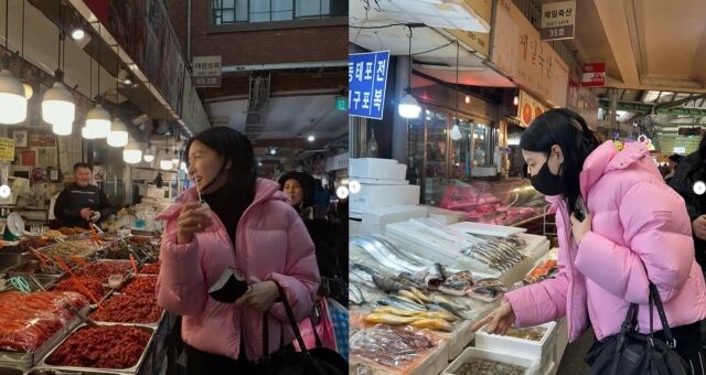 배우 이영애가 생선을 꼼꼼히 살피며 직접 식재료를 고르는 등 '주부 9단'다운 면모를 보이기도 했다./이영애 소셜미디어