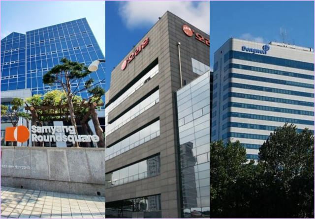 삼양식품·오리온·동원산업 본사. /각 사