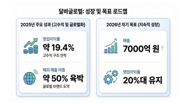 달바글로벌 성장 및 목표 로드맵. /그래픽=방금숙 기자