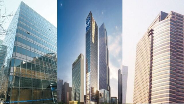 (왼쪽부터)김앤장 법률사무소, 법무법인 율촌, 법무법인 화우 전경./각 사