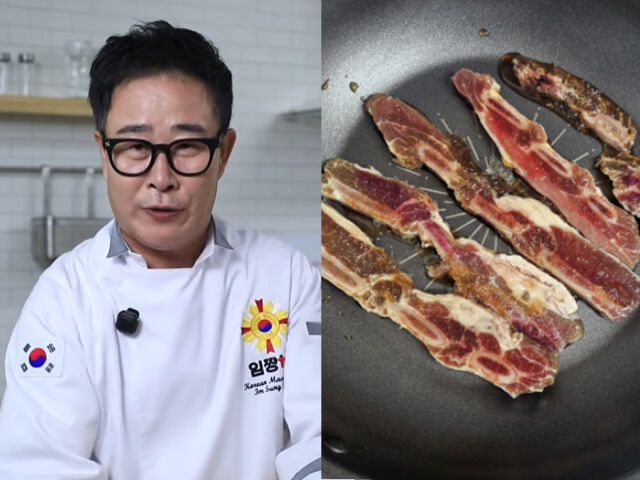 임성근 셰프의 이름을 건 LA 갈비가 논란이 되고 있다. / (왼쪽) 유튜브 '임성근 임짱TV' (오른쪽) 온라인 커뮤니티