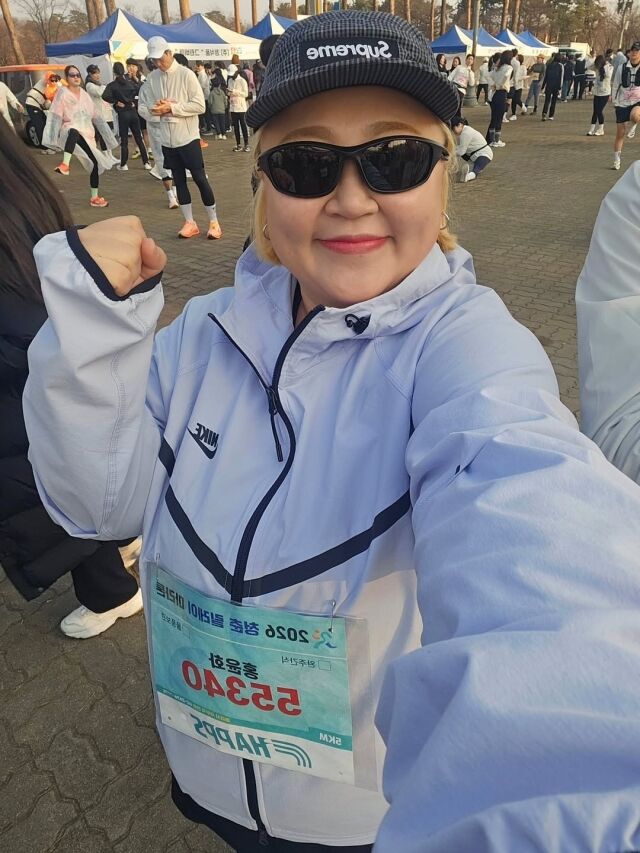 홍윤화가 인생 첫 마라톤을 완주했다. / 홍윤화 SNS