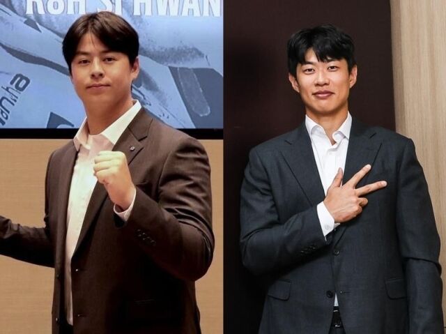 노시환과 송성문(왼쪽부터)./한화 이글스, 키움 히어로즈