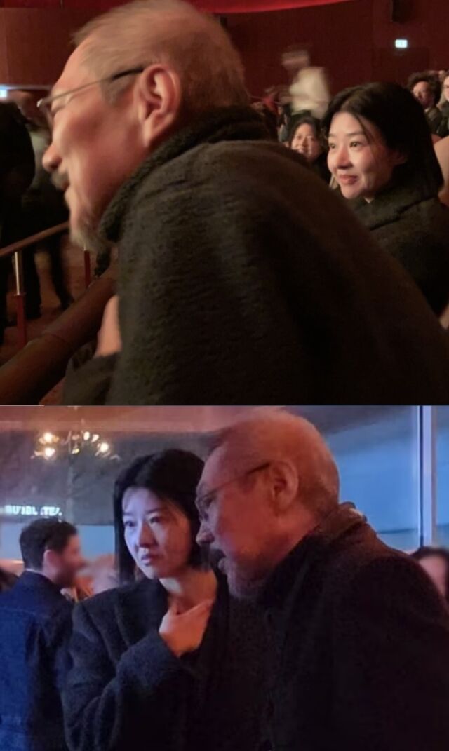 제76회 베를린국제영화제에 참석 중인 홍상수 감독의 근황이 배우 송선미의 SNS를 통해 공개됐다./송선미 소셜미디어