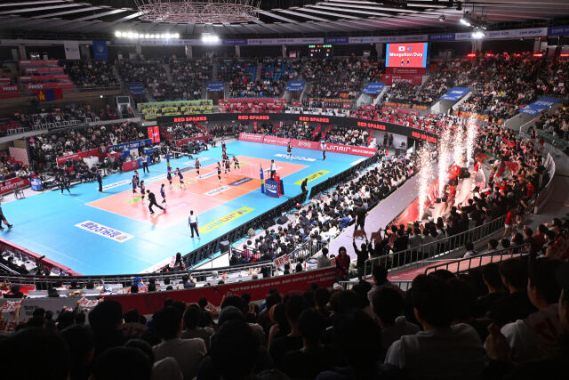 매진을 기록한 정관장-흥국생명의 경기. / 한국배구연맹(KOVO)