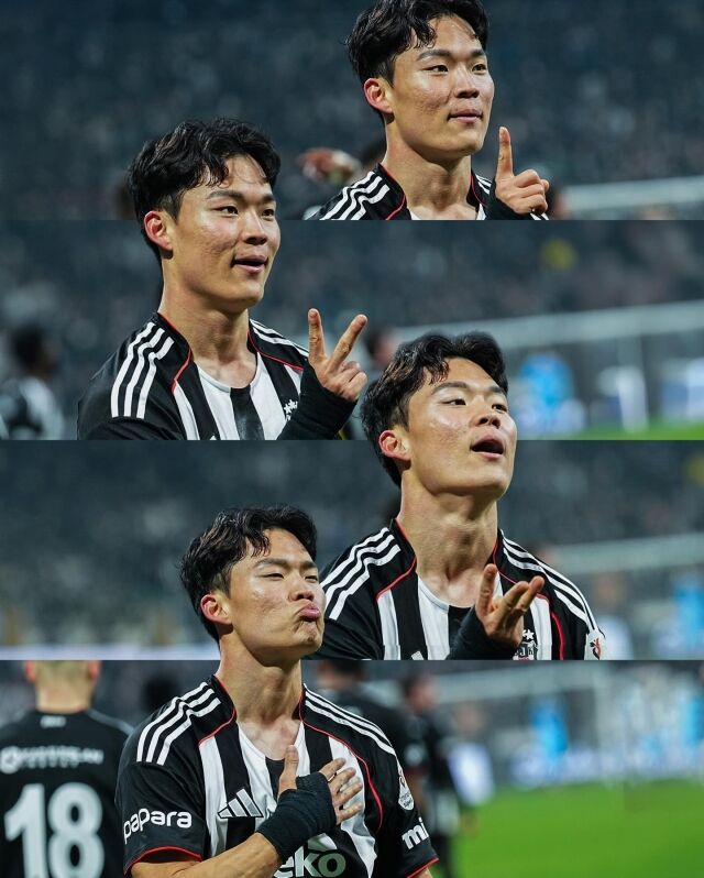 23일 괴즈테페와 경기에서 득점 후 세리머니하는 오현규. /베식타시 사회관계망서비스