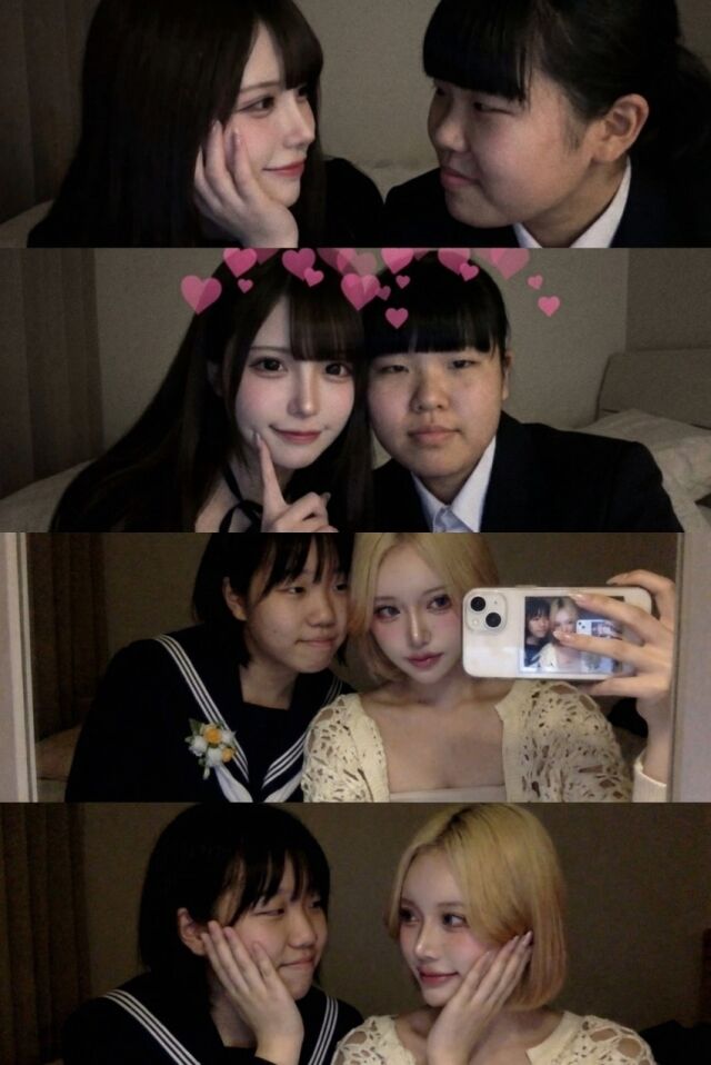 최근 일본 MZ세대를 중심으로 성형 전후의 모습을 AI(인공지능)로 합성해 한 장의 사진에 담아내는 일명 ‘AI 투샷’ 챌린지가 화제를 모으고 있다./X 캡처