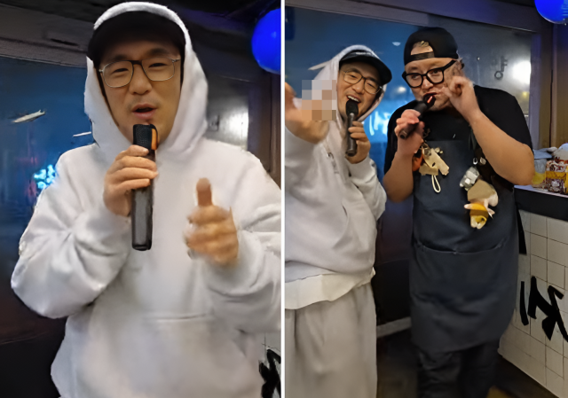 DJ DOC 멤버 이하늘이 자신이 운영하는 식당의 단속 논란과 관련해 격앙된 심경을 쏟아내며 온·오프라인을 뜨겁게 달구고 있다. 정재용과 함께 춤 추는 이하늘./이하늘 소셜미디어