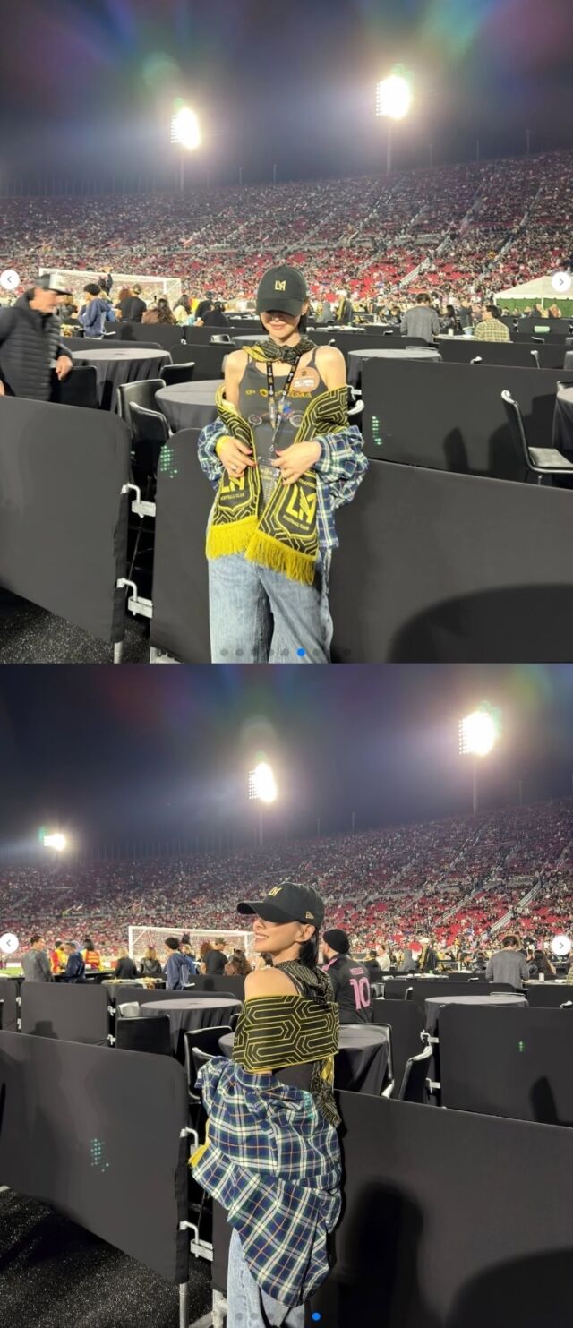 그룹 헬로비너스 출신 배우 권나라가 대한민국 축구의 간판 손흥민을 응원하기 위해 미국 로스앤젤레스(LA)를 찾았다./권나라 소셜미디어