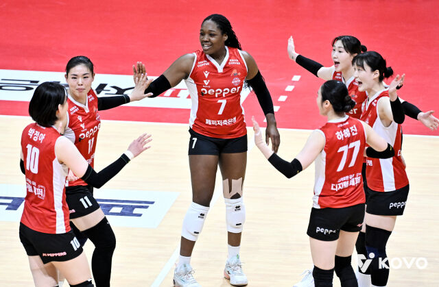 승리한 페퍼저축은행./KOVO