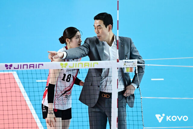 이지수와 고 감독./KOVO