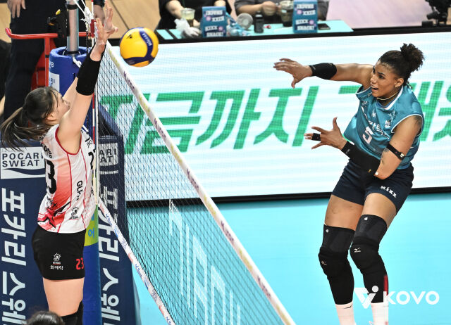 공격하는 실바./KOVO