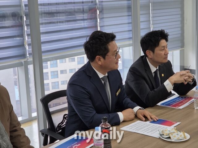 한국대학축구연맹 박한동 회장./가산동=노찬혁 기자