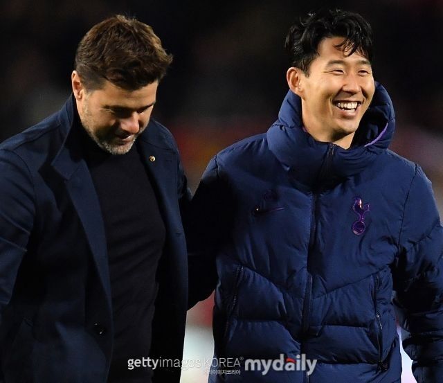 손흥민과 포체티노 감독/게티이미지코리아