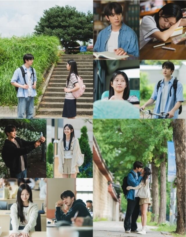 JTBC 금요시리즈 ‘샤이닝’이 사랑의 꽃망울이 피어나기 시작한 봄과도 같았던 연태서(박진영 분)와 모은아(김민주 분)의 1·2회 미공개 컷을 공개하며 진한 여운을 남겼다./JTBC 금요시리즈 ‘샤이닝’