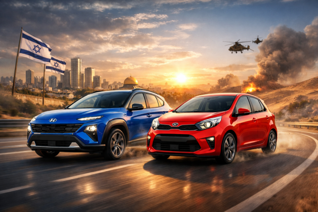 현대차·기아가 이스라엘 자동차 시장 톱5를 달리고 있다. 브랜드 베스트셀링카인 현대차 코나와 기아 피칸토가 실적을 견인하고 있다. /AI생성이미지