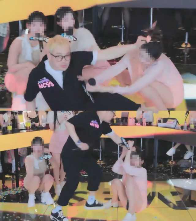 딩동이 인터넷 생방송 중 여성 출연자를 폭행했다. / 엑셀 방송 캡처