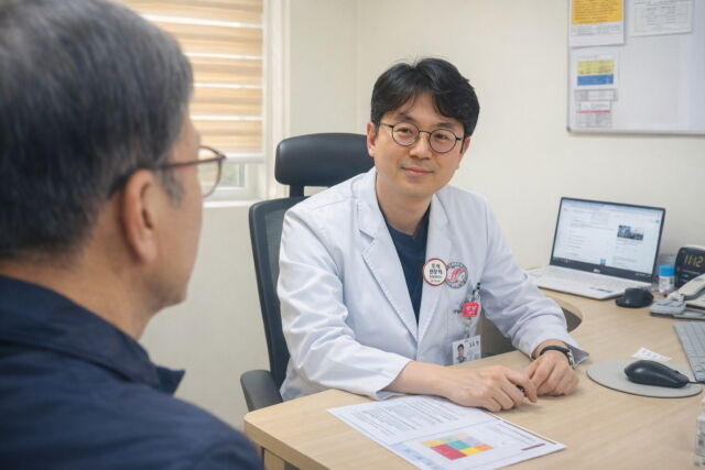 김도형 교수가 투석환자의 진료를 하고 있다. /한림대강남성심병원