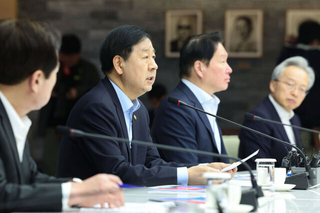 구윤철 경제부총리 겸 재정경제부 장관이 12일 오전 서울 중구 대한상공회의소에서 열린 기업혁신 지원 민관협의체 킥오프 회의에서 발언하고 있다. /뉴시스