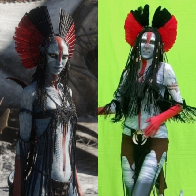 영화 '아바타: 불과 재' 속 우나 채플린(바랑), 오하영 / '아바타: 불과 재', 에이핑크 인스타그램