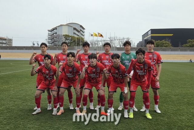 한국대학축구연맹 대학선발대표팀./나고야(일본)=노찬혁 기자