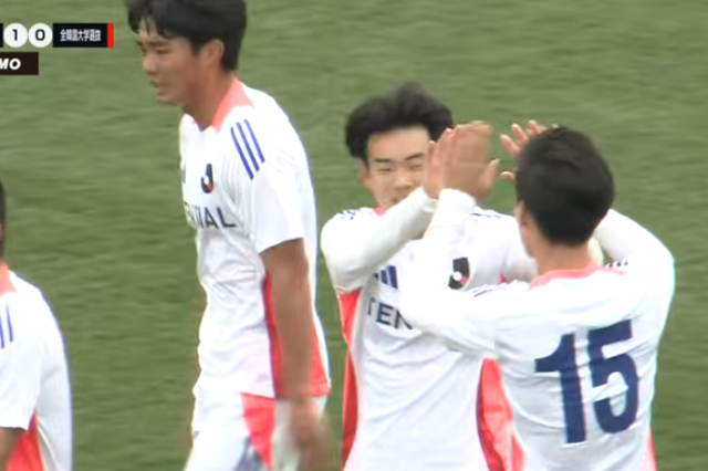 J리그 19세 이하(U-19) 선발팀의 득점 장면./J리그 유튜브 화면 캡처