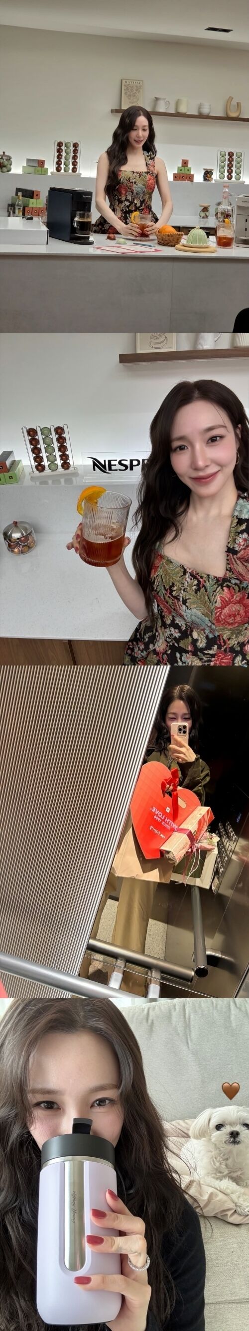 그룹 소녀시대 멤버 겸 배우 티파니가 광고 촬영 비하인드 컷을 공개했다. / 티파니 소셜미디어