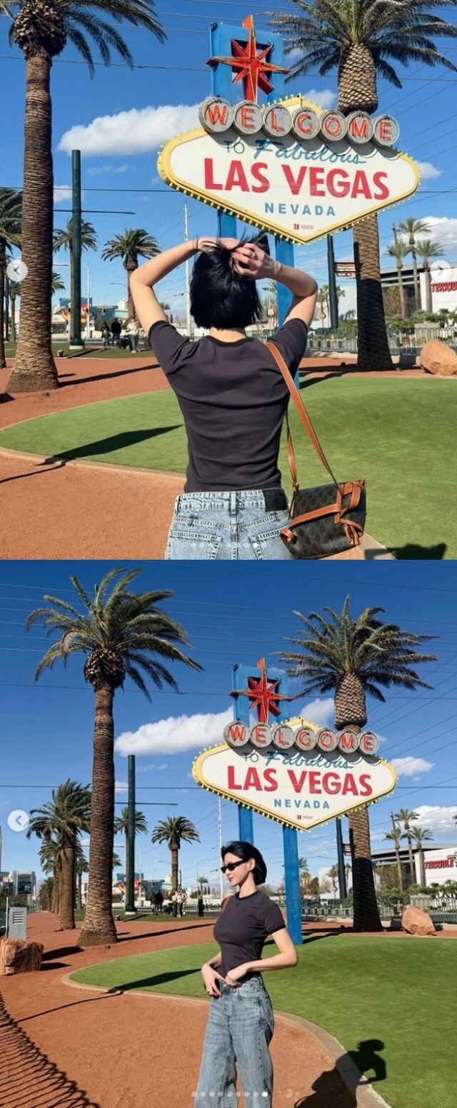 배우 권나라가 지난 15일 자신의 SNS를 통해 특별한 멘트없이 라스베이거스 여행 중 찍은 여러 장의 사진을 공개했다. /권나라 소셜미디어