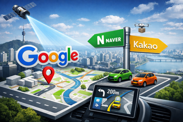 구글이 국내 고정밀 지도 데이터를 확보하면서 지도·모빌리티 시장 판도가 흔들리고 있다. /AI 생성 이미지