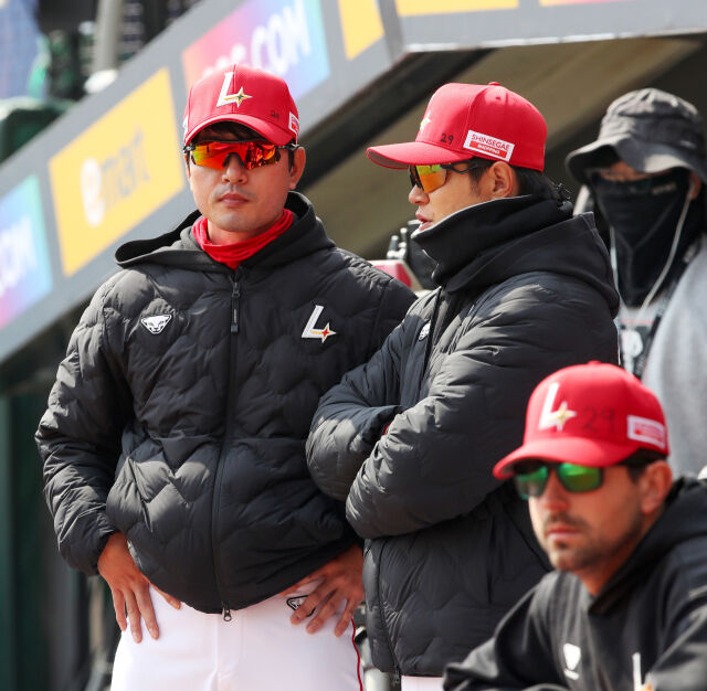 SSG 선수단 모자에 김광현의 등번호 29가 적혀 있다./SSG 랜더스