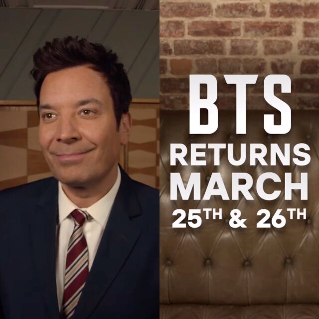 왼쪽부터 지미 팰런, BTS 출연 일자 / 미국 NBC TV '더 투나잇 쇼 스타링 지미 팰런'