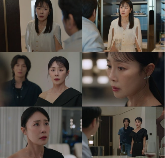 배우 문정희가 JTBC 토일드라마 ‘미혼남녀의 효율적 만남’에서 베일에 싸여있던 손정아의 충격적인 러브스토리를 공개하며 극의 흐름을 단숨에 뒤바꿨다. /JTBC 토일드라마 ‘미혼남녀의 효율적 만남’