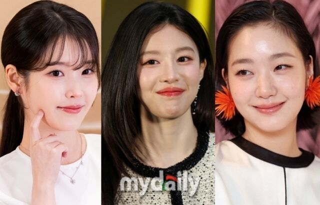 왼쪽부터 가수 겸 배우 아이유, 배유 고윤정, 김고은 / 마이데일리