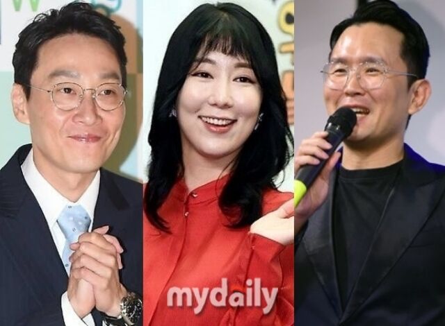 왼쪽부터 방송인 이휘재, 사유리, 코미디언 윤형빈 / 마이데일리