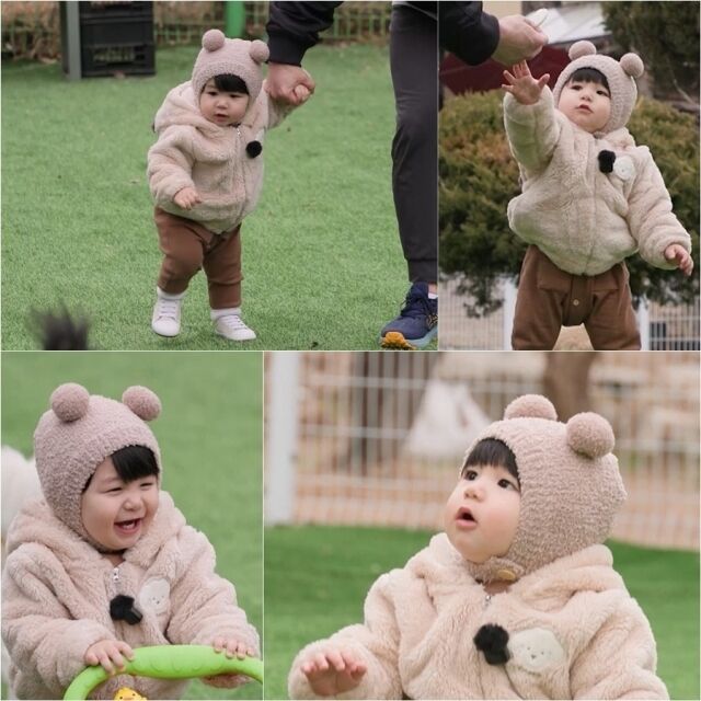 배우 심형탁 아들 하루가 야외 걸음마를 뗀다. / KBS 2TV '슈돌'