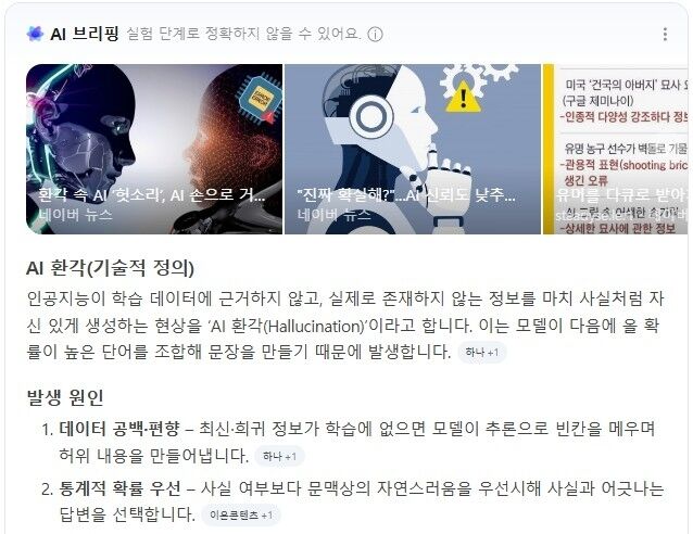 네이버 AI 브리핑. /네이버 검색 화면 캡처