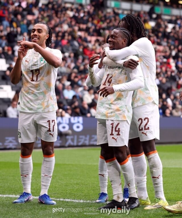 한국에 대승을 거둔 코트디부아르/게티이미지코리아
