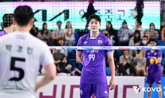 1차전에서 아쉬움을 남긴 김지한./KOVO