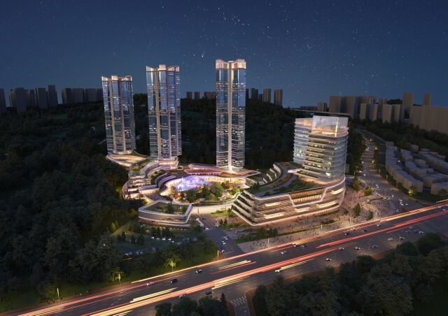 고려대 동탄병원 중심의 미래 복합 의료 플랫폼 조감도. /고려대학교의료원