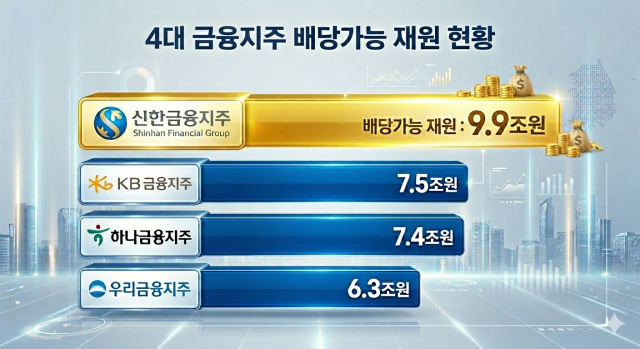 4대 금융지주 배당가능 재원 현황 /구글 나노바나나2 생성 이미지