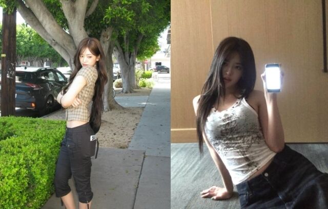 그룹 아이브 멤버 안유진이 LA에서의 근황을 전했다. / 안유진 소셜미디어